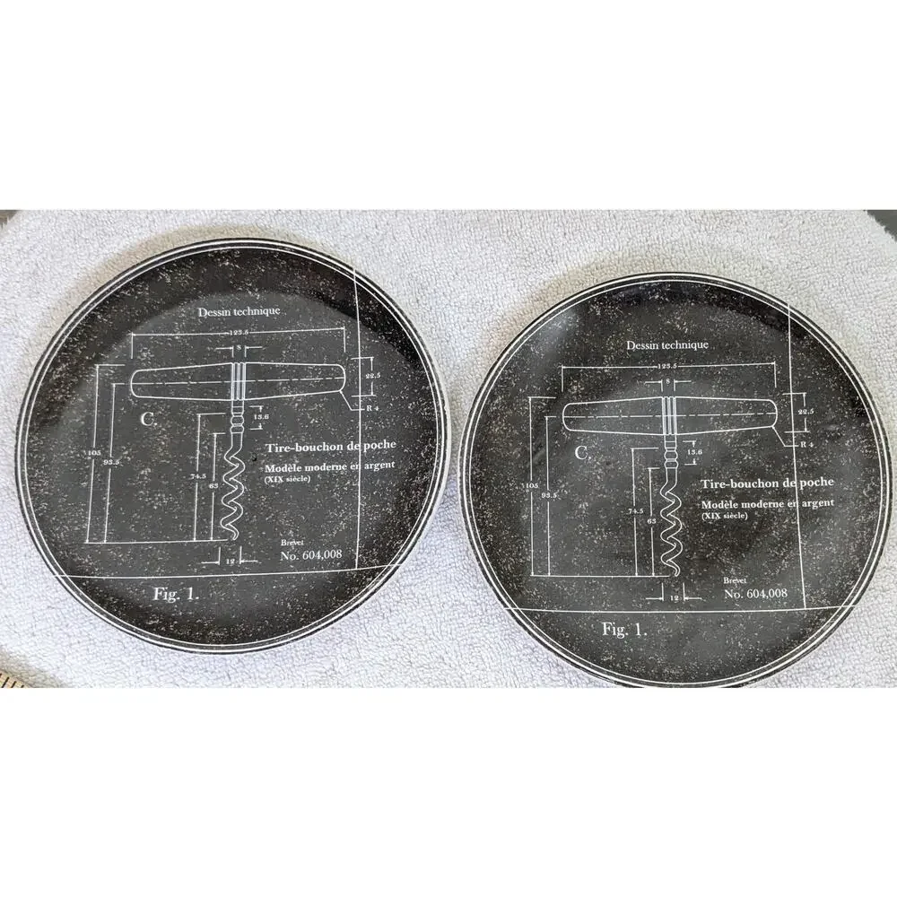 Set of 2 Tire-Bouchon by Williams-Sonoma 2011 Appetizer Plates 6-1/2
